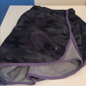 Large purple running shorts